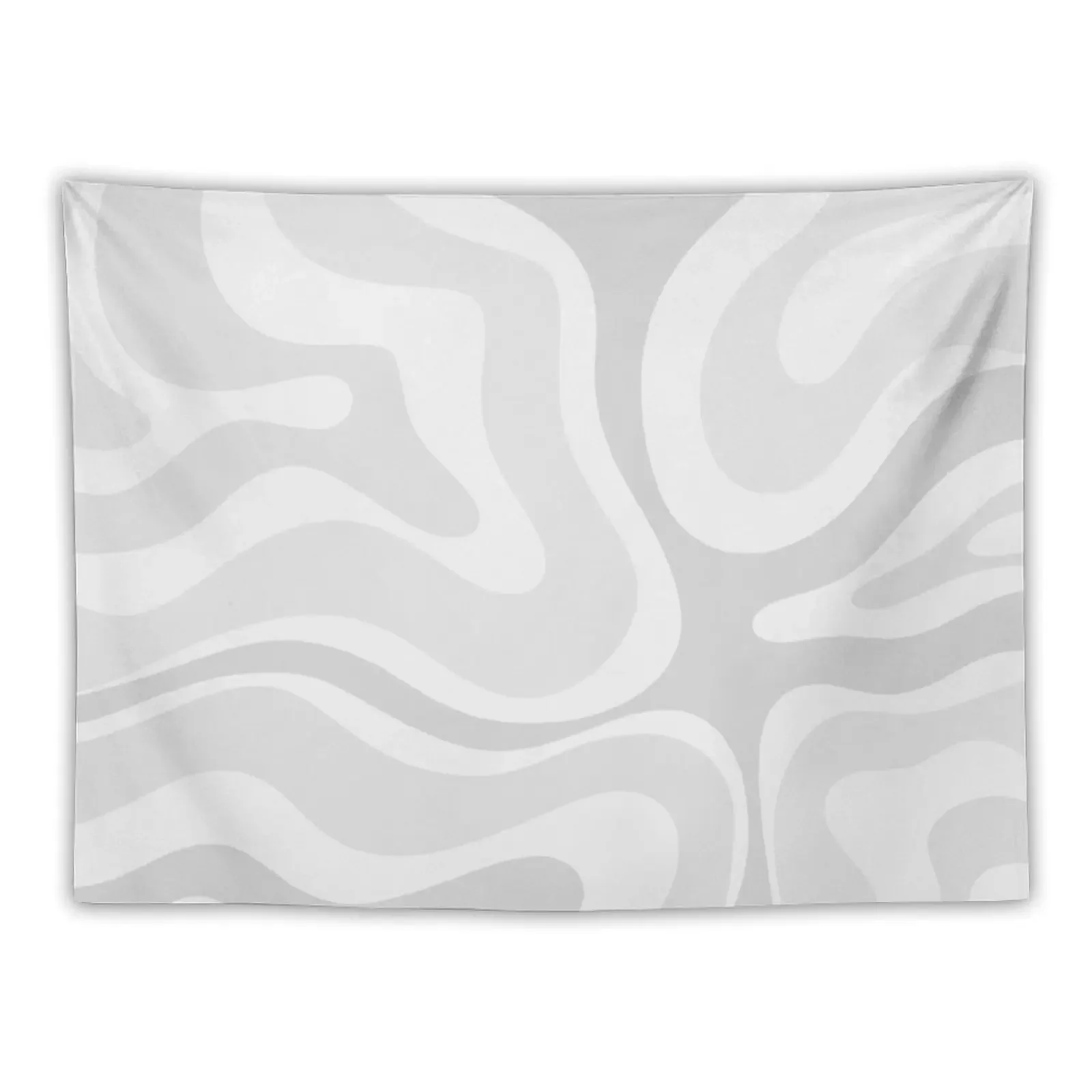 Modern Retro Liquid Swirl Abstract in Pale Grey Tapestry Decor Home Cute Decor Carpet On The Wall Tapestry