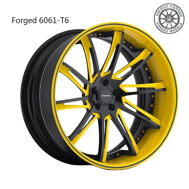 

26 stylesWholesale Three Piece Contrasting Design Automotive Alloy Forged Wheels 18-22 Inch Automotive Wheels