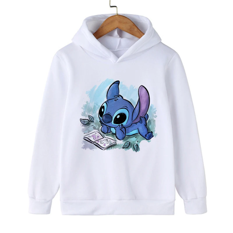 kawaii Sweatshirts Stitch Hoodie Children Cartoon Clothes Kid Girl Boy Lilo and Stitch Sweatshirt Manga Hoody Baby Casual Top