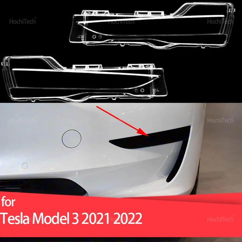 

Автомобильная прозрачная стеклянная лампа, передняя противотуманная фара, крышка противотуманной фары, замена противотуманного абажура для Tesla Model 3 2021 2022, аксессуары