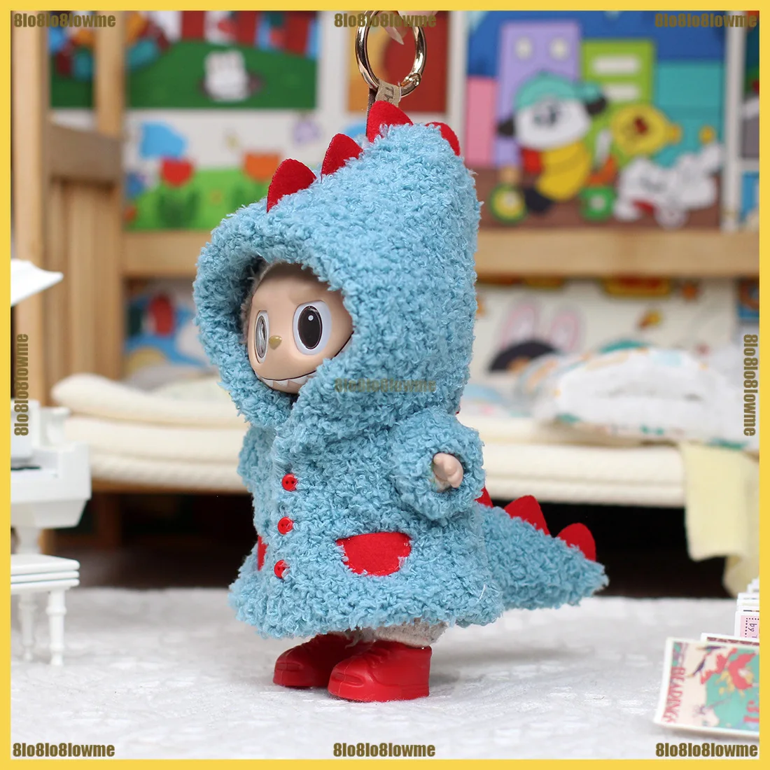 

Cute Labubu Clothes Cartoon Little Dinosaur One-pieces Set Mini Plush Doll Clothing Fashion Doll Accessories Gift
