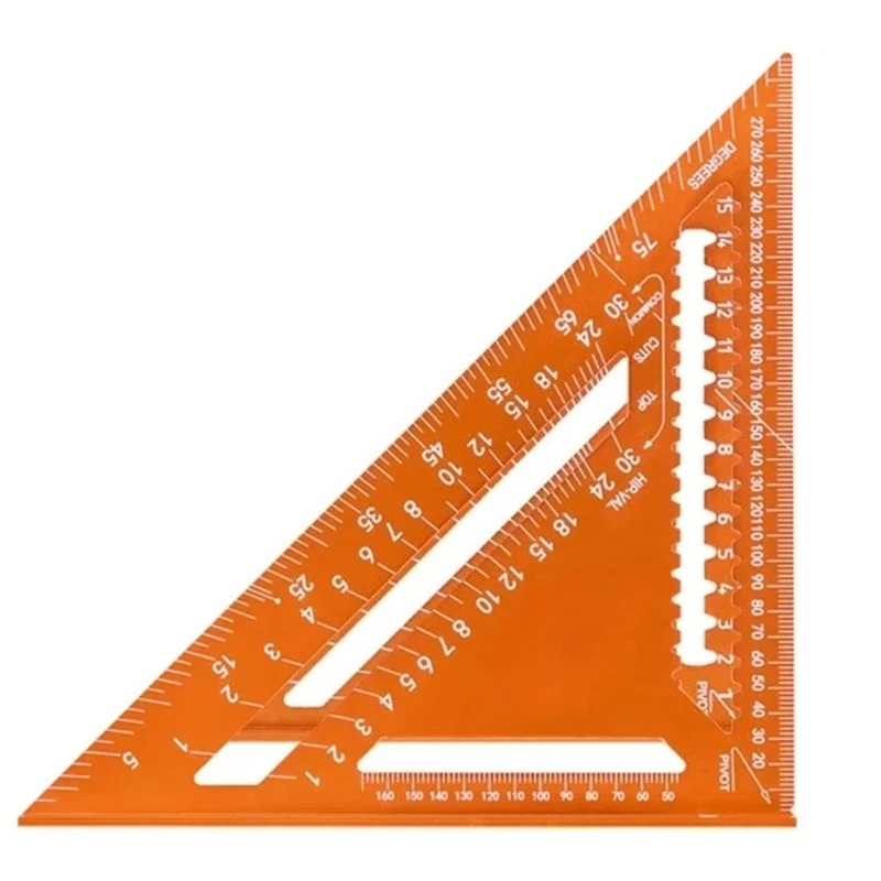 Woodworking Square Aluminum Alloy Measuring Ruler 45/90 Degree Triangle Board Multi Functional Thickened Layout Tool