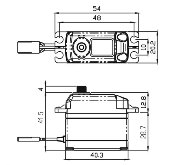 Servomotor Digital estándar de engranaje de titanio de alto Torque, MB-2275MG RC de 10KG, para Buggy Monster Truck 1/10 1/8, Escala de orugas Truggy