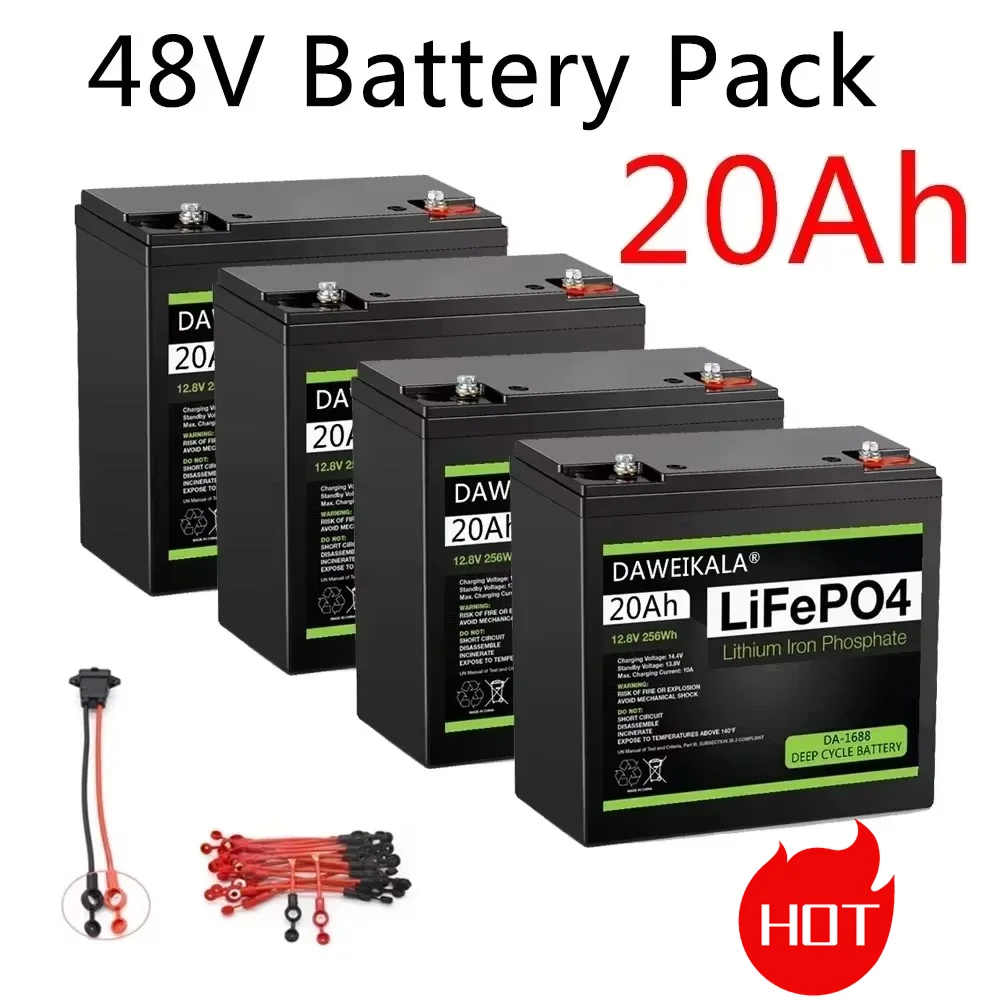 

12V/24V/36V/48V 20Ah LiFePO4 Battery Pack - Compatible with E-Bike & E-Scooter | Long-Lasting Power | BMS Protection | Fast Char