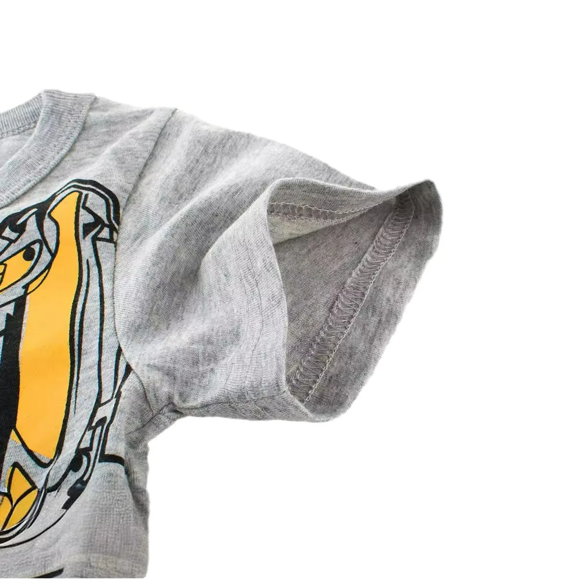 TUONXYE Boy's Short Sleeve T-shirts Cute Cartoon Excavator Children's Knitting Soft Cotton Casual Tops Breathable Clothes