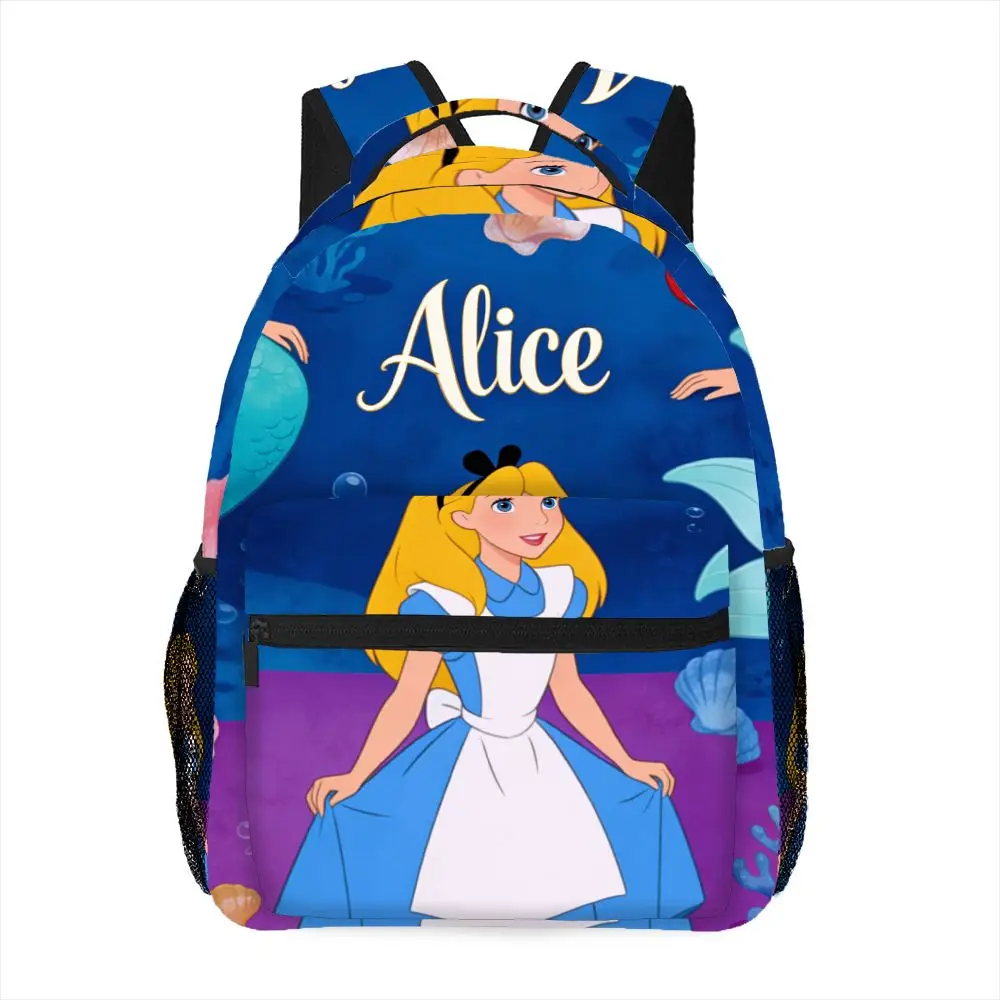 

1pc Disney Alice in Wonderland Ocean Theme Print Backpack Adjustable Straps Cute Trendy Casual Daypack for Teens And Adults