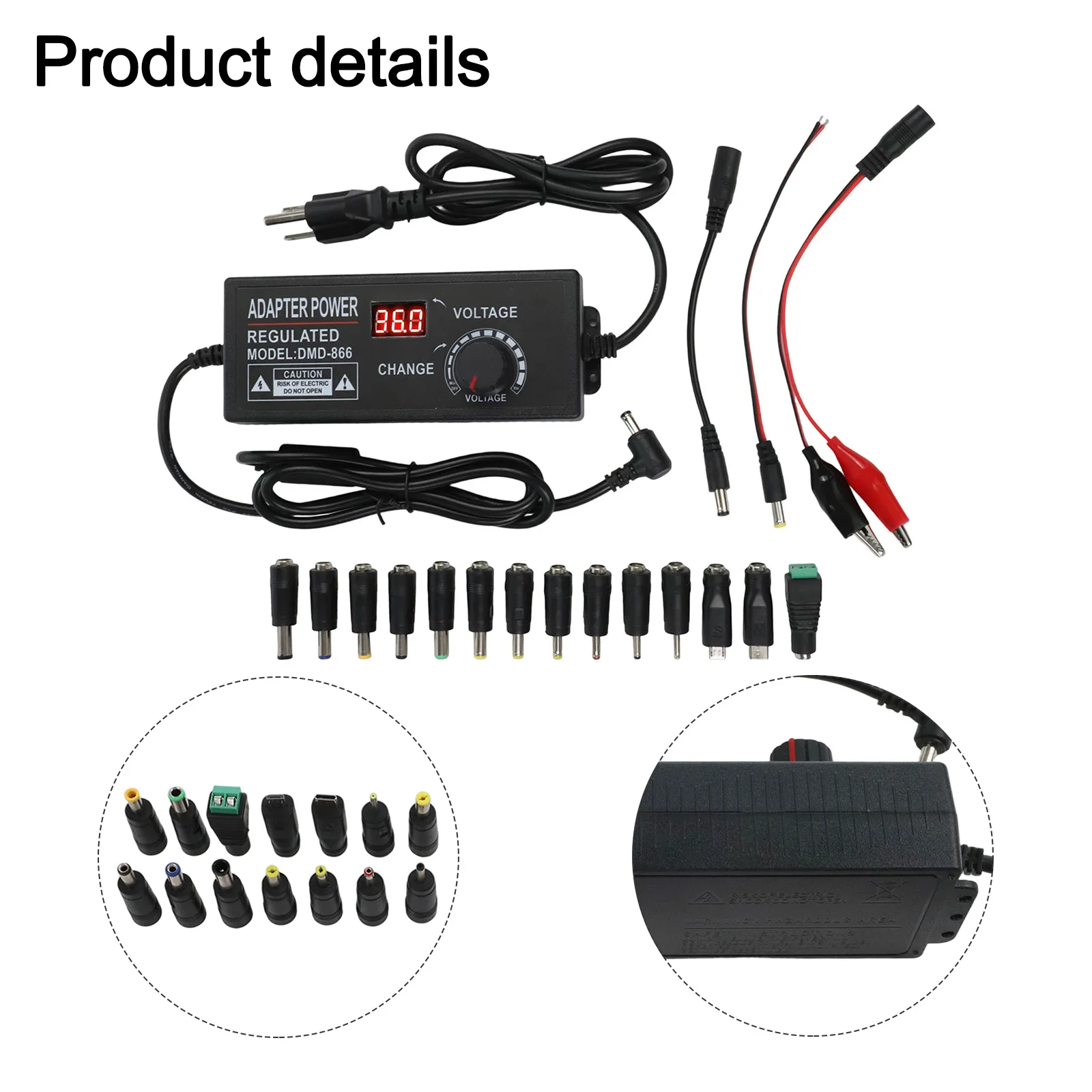 

AC/DC Charger Converter Adjustable Voltage Range of 3 36V Max Current 4A for Electronics like Smart Speakers and More