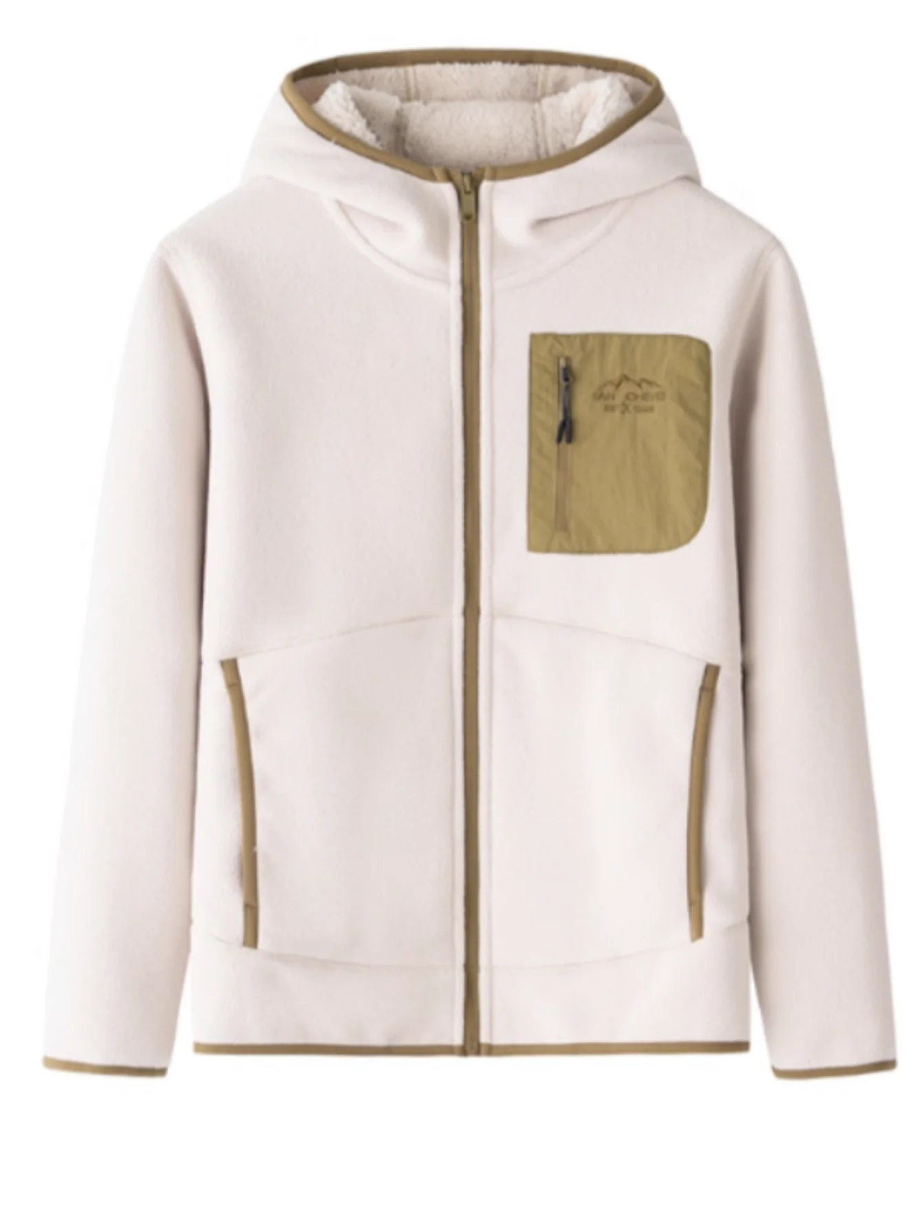 

For Commute Outdoor! Men's Fleece Jacket Fall/Winter Couples Style, Hooded Fleece Lined Pocket Design Warm Practical Must-Have