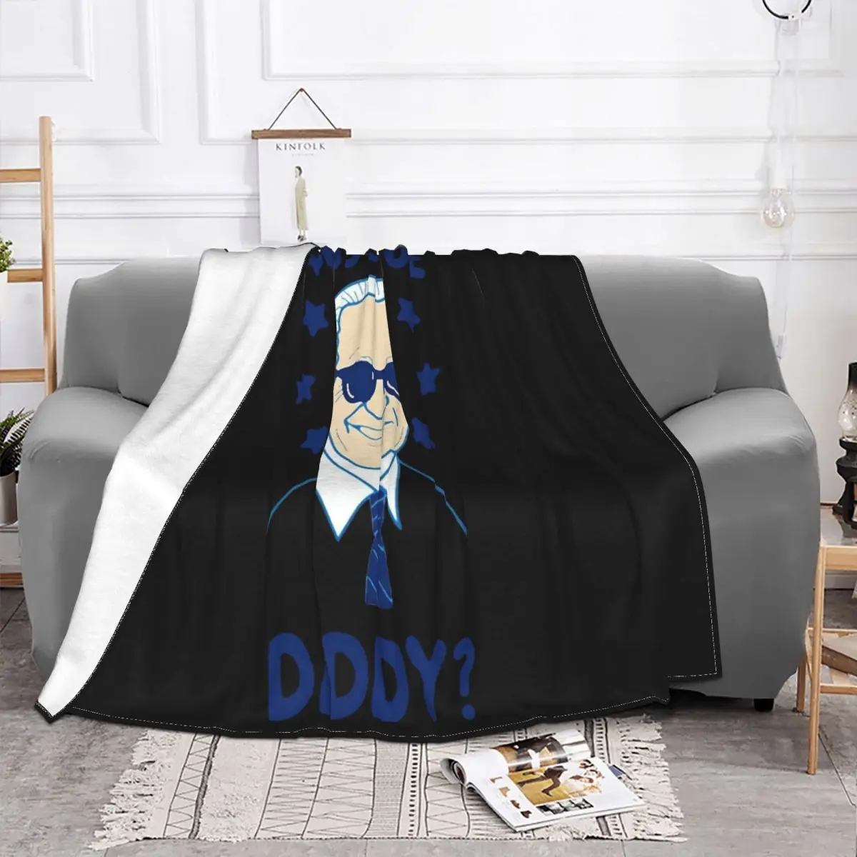 Whos Joe Biden Daddy 20 President Election Funny Political White S 6Xl Child Throw Blanket