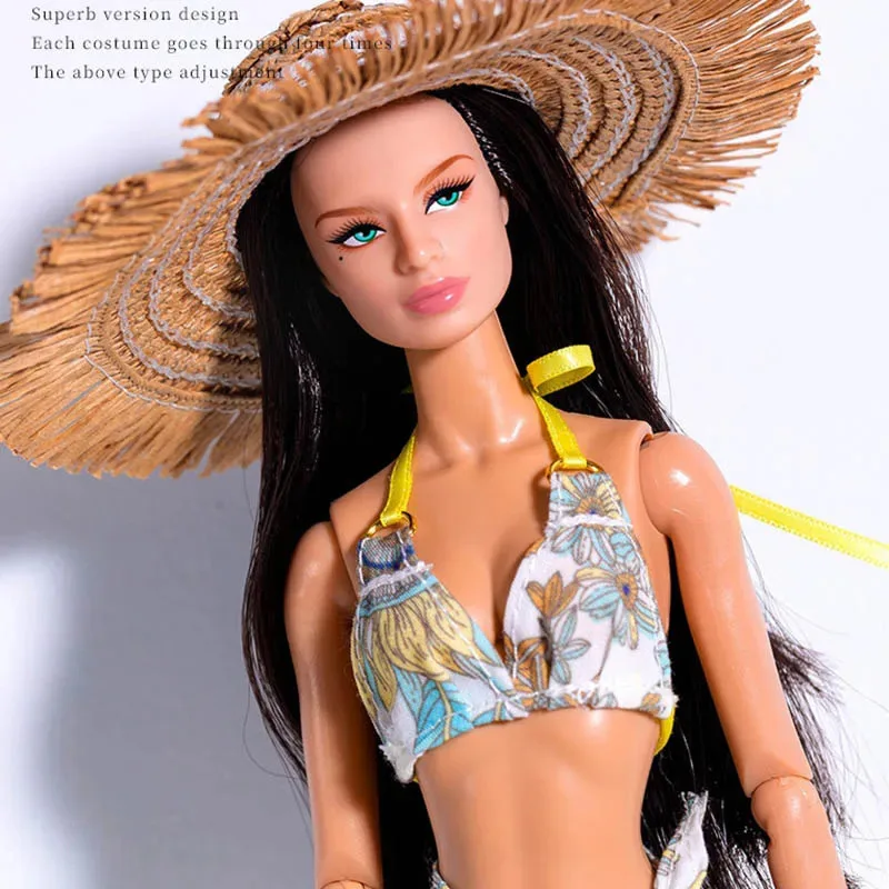 1/6 Supermodel Pop Badmode Accessoires Mode Sexy Strand Vakantie Bikini Badmode Set Pool Party Dress Up Kleden Voor 30 cm Pop