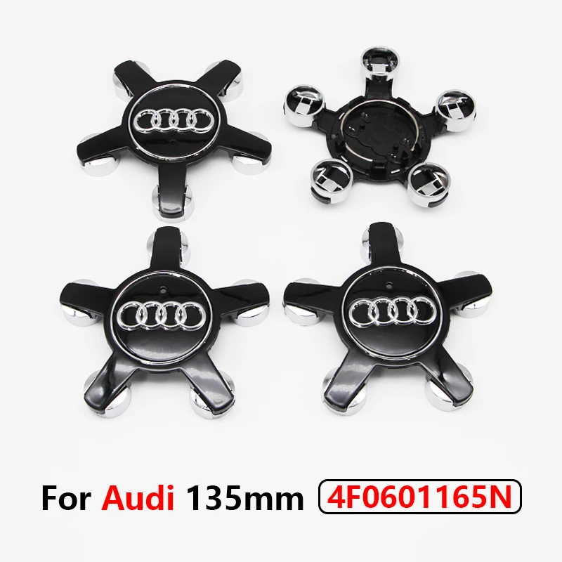 4 stücke 135mm Auto-Naben kappen 8 r0601165 4 f0601165 für Audi a4 a5 a6 a7 q3 q5 a3 s5 Zubehör Auto-Radkappen-Radkappen-Felgen abdeckungen