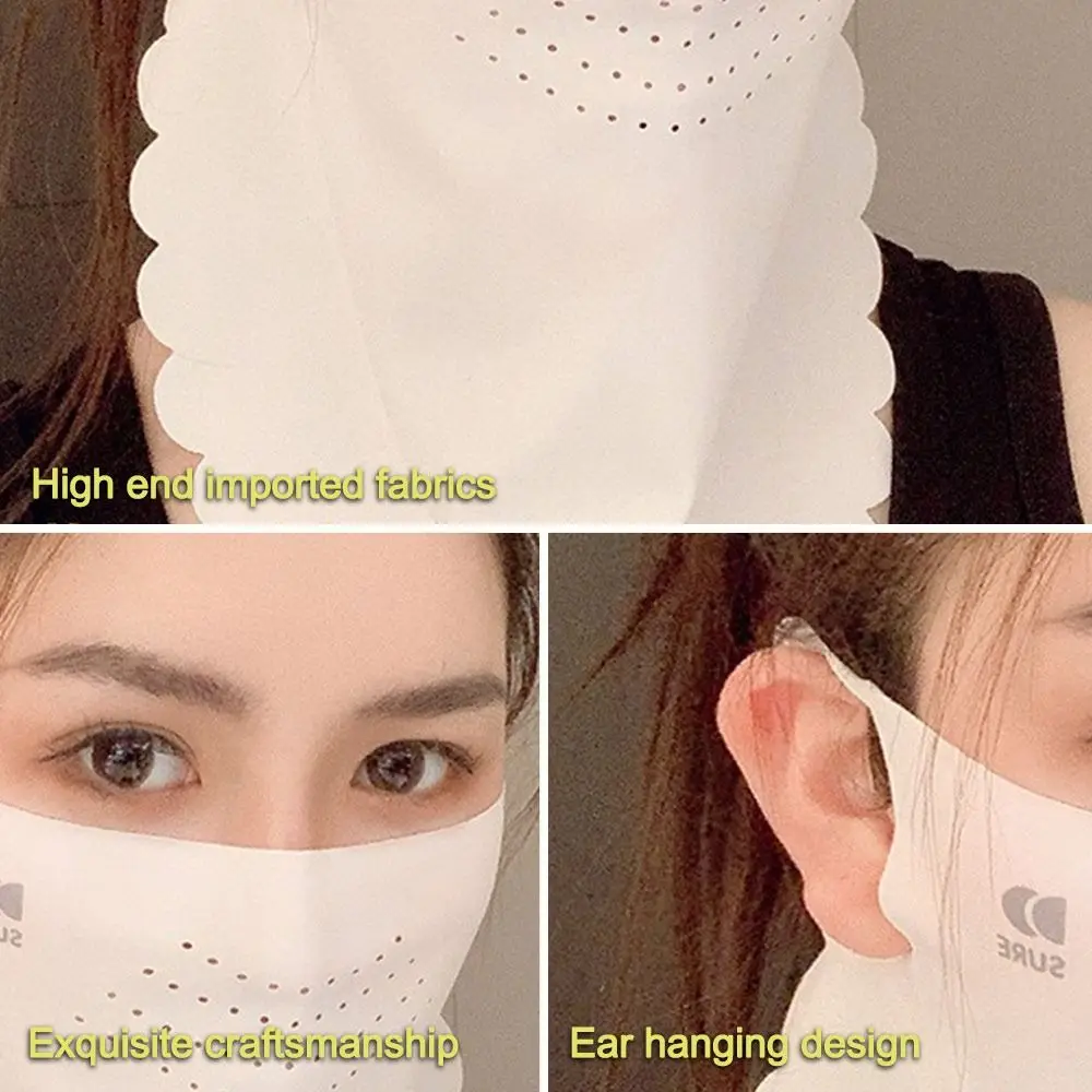 새로운 UPF50+ 자외선 차단 마스크 방진 목 보호 안티 UV 목 스카프 통기성 라이딩 페이스 커버 여름