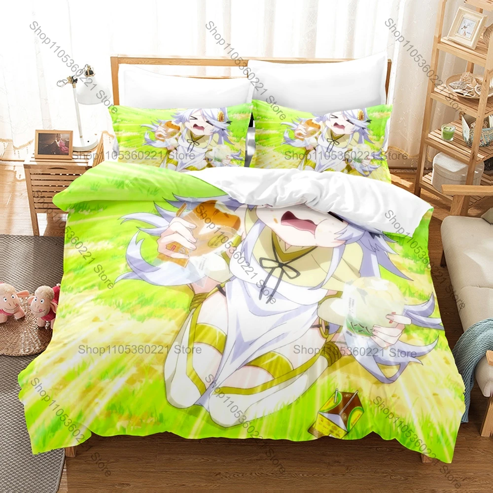 Cool Gourmet Isekai Manga Tondemo Skill de Isekai Hourou Meshi Art Print Bedding Set 3in1 1 Duvet Cover 2 Pillowcases Soft House