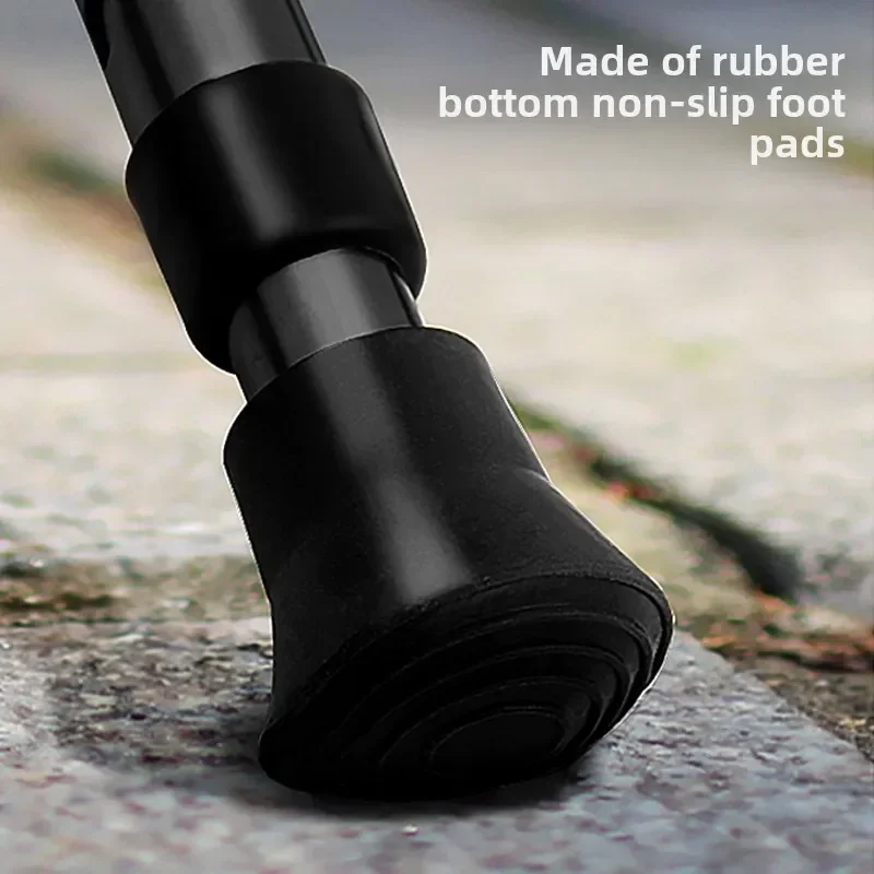 العكازات كرسي بلا ظهر قابل للطي مقعد محمول كرسي المسنين مقعد العكازات ثنائي الغرض مع العكازات مازدا المضادة للانزلاق #2