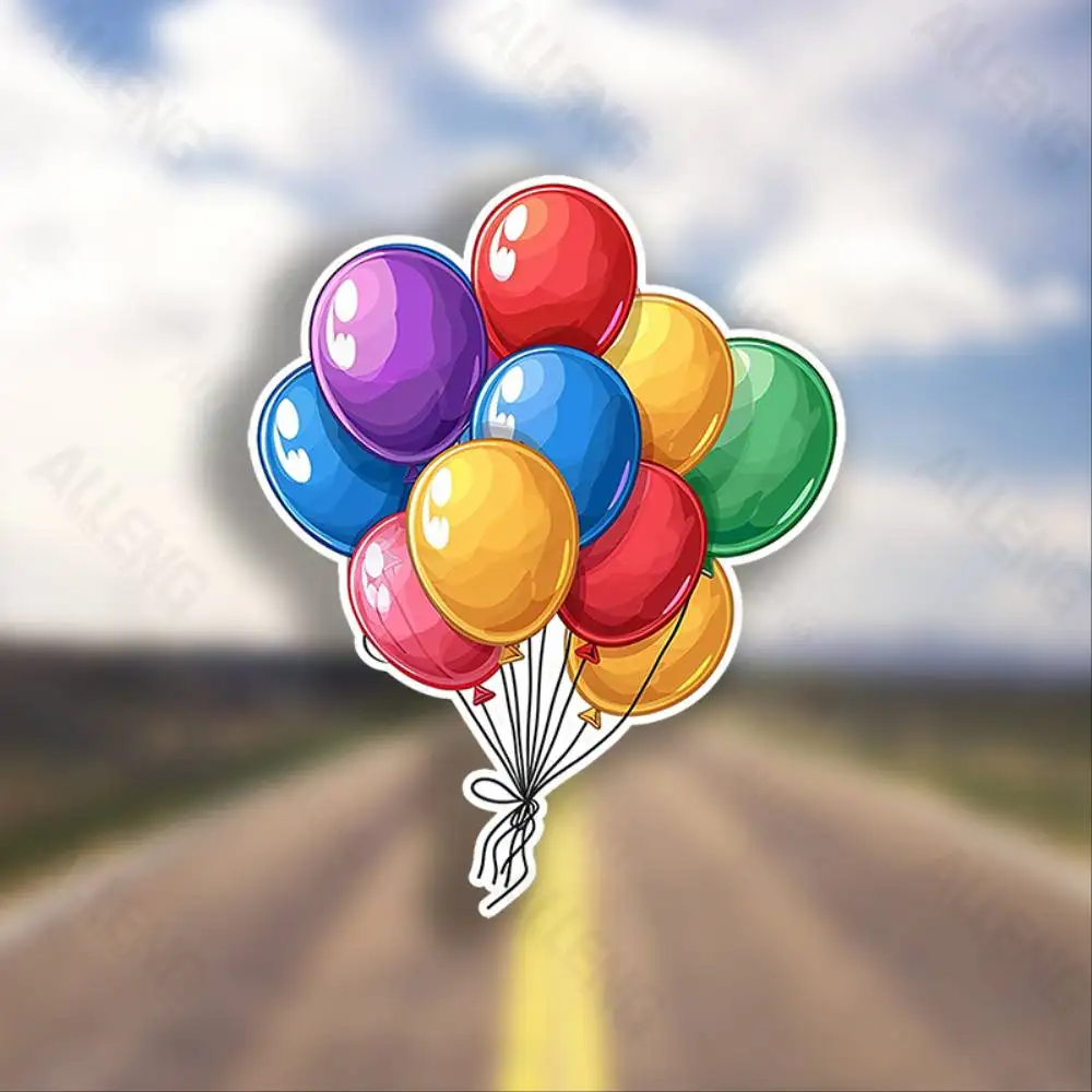 Set Large 7 5inchcartoon Balloon Vinyl Bumper Stickers Matte Irregular Se Waterproof Stickers For Decorating Car Windows Motorcy