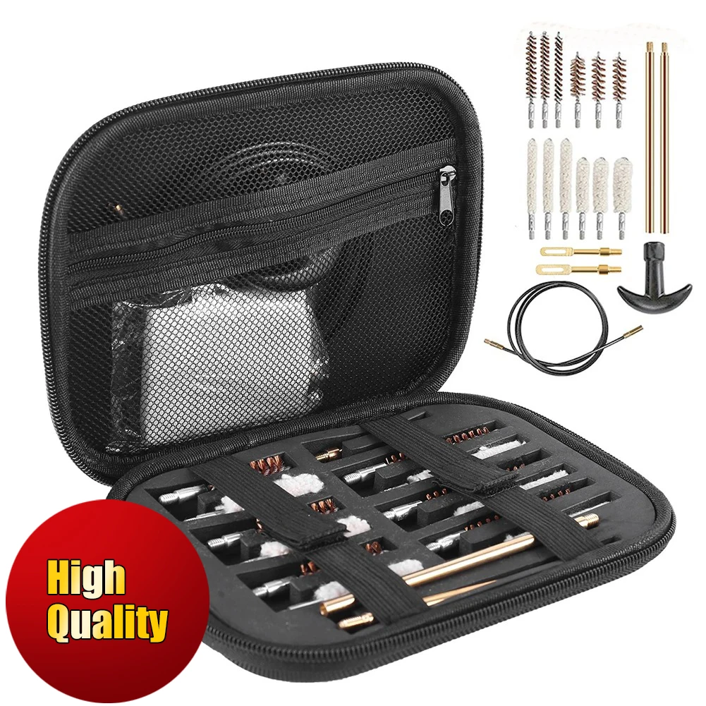 أداة تنظيف مسدس فرشاة المسدس 19 قطعة مجموعة تجريف الأنابيب طقم تنظيف وصيانة فرشاة برميل المسدس #1