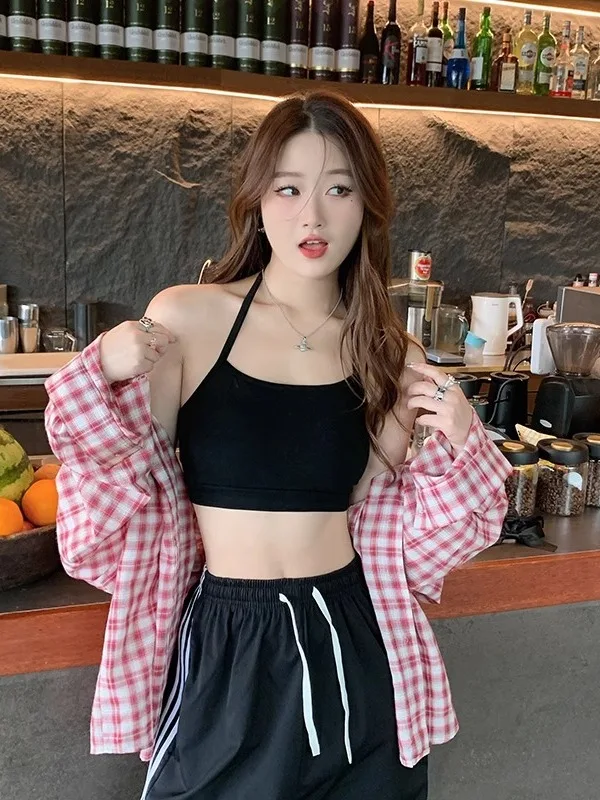 White Strapl Brtte with Chest Pad Beautiful Ba Underwear ort Base Tank Top Women Summer Outdoor Wear Inner Match Ba...