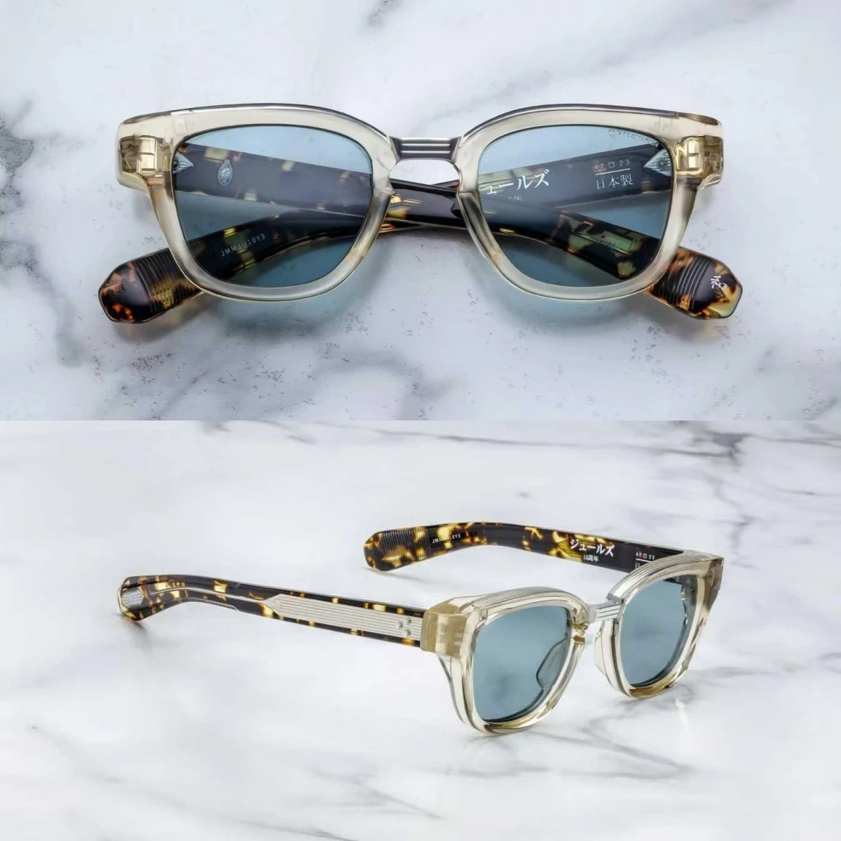 

Роскошные модные трендовые винтажные солнцезащитные очки JJMM JULES, толстые однотонные ацетатные ретро квадратные академические дизайнерские очки унисекс 3A + оригинальное качество