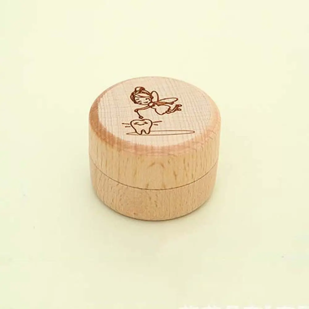 خشبية الخشب صندوق أسنان الطفل الأسنان الأساسية شعر الجنين الحبل السري الحفاظ على الحليب الأسنان المنظم صندوق الأسنان صندوق تذكار