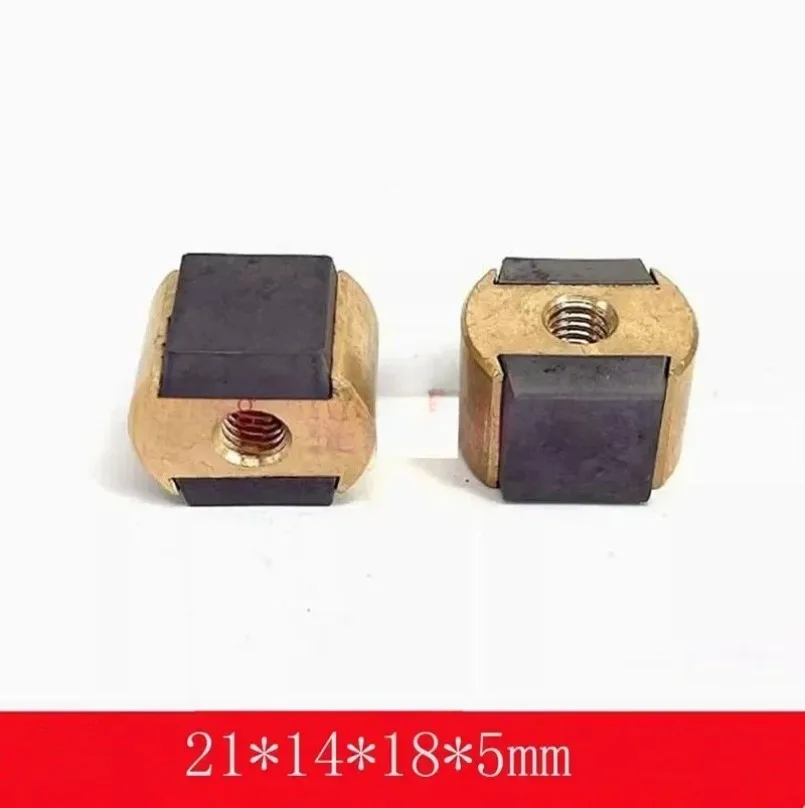 1pc EDM Wire Cut Carbide Conductive Block OD21*14*18*5mm Tungsten Power Feed Contact for WEDM CNC Wire cuttinng Machine