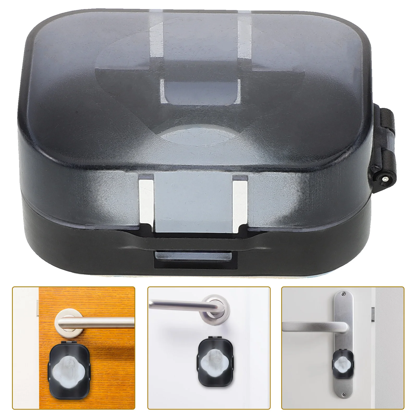 1 قطعة مقبض الباب غطاء أمان قفل غطاء برهان مقبض الباب حامي يمنع قفل أقفال مقاومة للأبواب