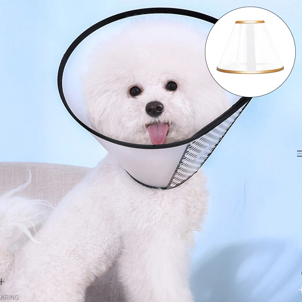 

Transparent Pet Recovery Collar Anti-Bite Scratch Durable Pvc Pu Adjustable Dog Cat Cone For Wound Protection Abdominal Surgery
