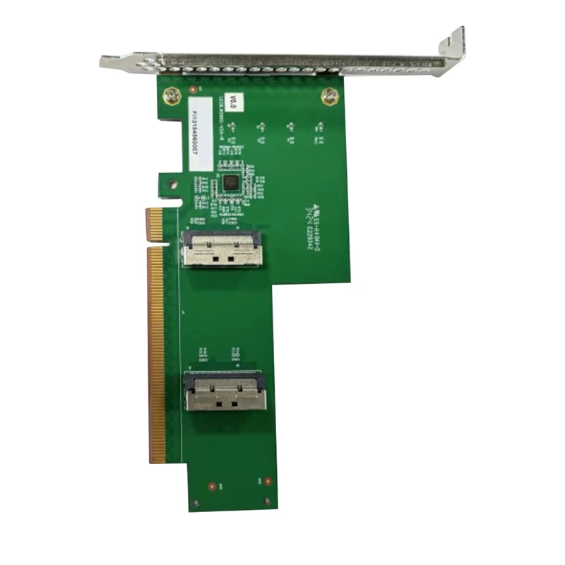 MCIO Split Card PCIe 5.0 8x16x to 2xMCIO8I Baseboard 6PIN for GPU Graphics Card Expansion with MCIO to MCIO Cable-ELEC