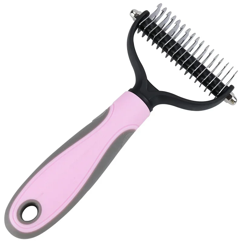 New Hair Removal Comb for Dogs Cat Detangler Fur Trimming Dematting Brush Grooming Tool For matted Long Hair Curly Pet