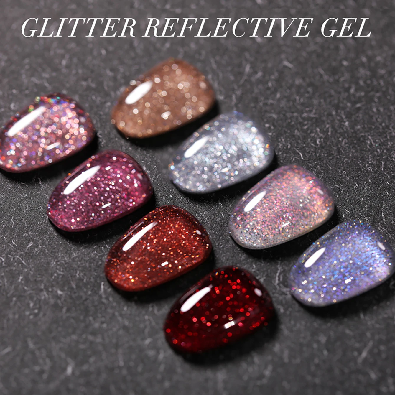 2026 Autumn/Winter New 10-Piece Opal Rhinestone Gel Nail Polish Set — Firefly, Maillard Flash