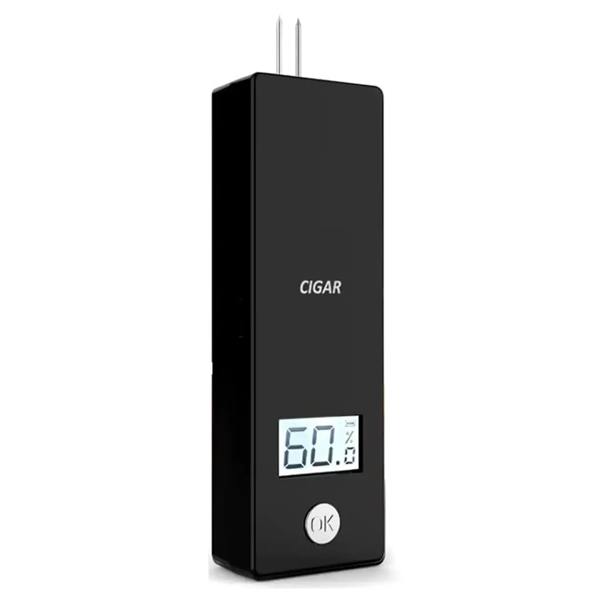 Digital Cigar Humidity Meter Portable Electric Moisture Gauge Tester with LCD Needle Hygrometer for Humidors