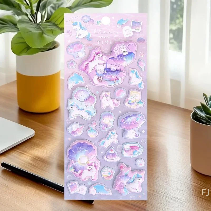 

1/6 упаковки крафт-бумаги Kawaii Panda & Cats 3D пухлые наклейки для DIY журнала для скрапбукинга, канцелярские товары, товары для рукоделия, подарок