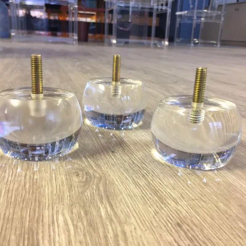 4PCS Acrylic Sofa Legs Crystal Cabinet Feet Modern Style Furniture Legs DIY for Sofa Cabinet Coffee Table Nightstand