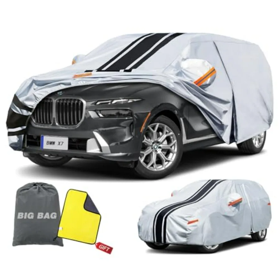 

Large SUV Car Cover for BMW X7 2018-2025,Custom Fit, Waterproof All-Weather Exterior Cover in Black, UV/Sun/Rain/Snow Protectio