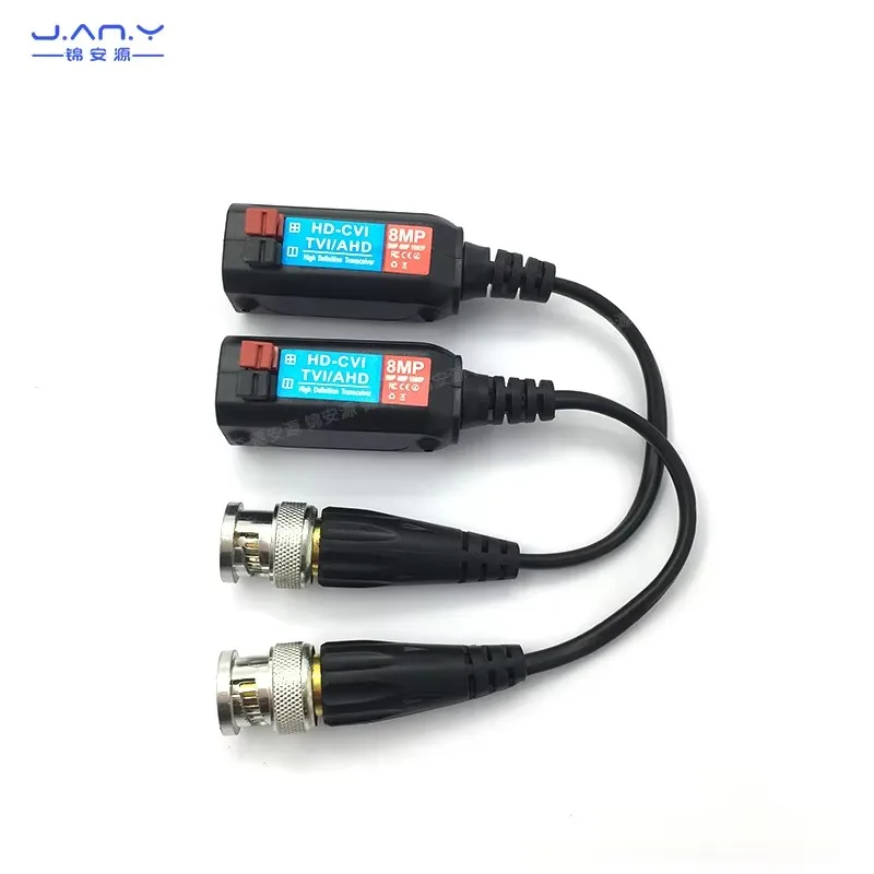 8mp twisted pair transmission network cable to BNC connector video monitoring coaxial passive HD signal extender