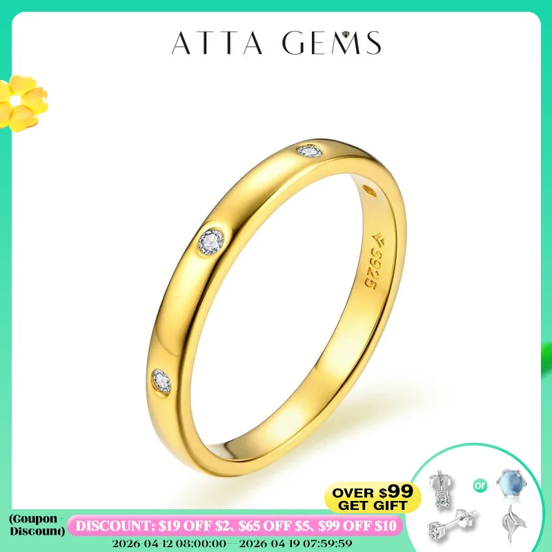 

ATTAGEMS Round Cut 1.5mm Moissanite Rings for Woman Man D Color Solid S925 Sterling SIlver Engagement Wedding Jewelry Party Gift