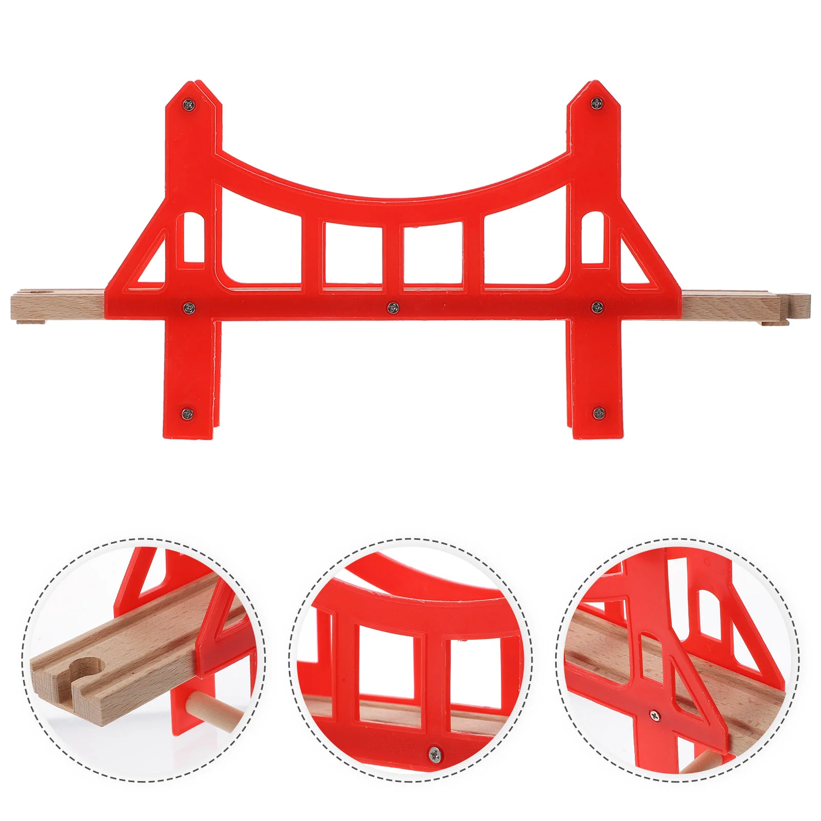 Track Toy Suspension Train Bridge Set Accessories for Kids Railway Expansion Wooden Expand Scene