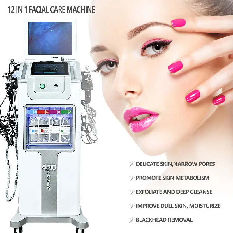 

Профессиональный вертикальный аппарат для гидропилинга 12-в-1 с кислородной струей для глубокого увлажнения и прямой инъекции воды