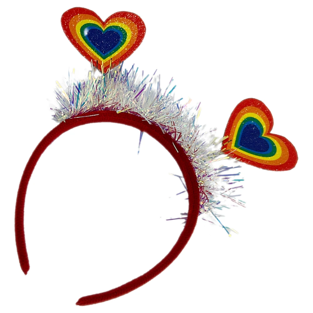 

Pride Month Headband Rainbow Hair Hoops for Women Men Gifts Party Event Wearable Adjustable Comfortable Fabric Covered