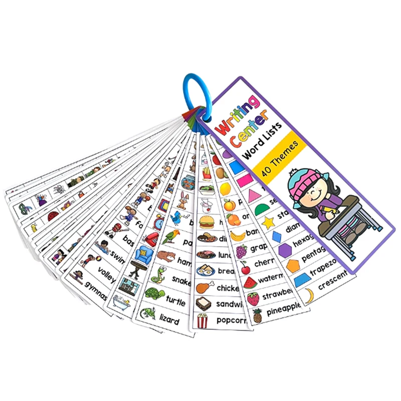 English Vocabulary Flashcard for Kindergarten & Primary School - Season Weather Animal Daily Character Cards Teaching Aids