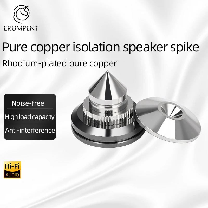 ERUMPENT Hi-end Solid Steel Speaker Spike Isolation Stands Feet for CD Amplifier Stand Shock Pads Absorber