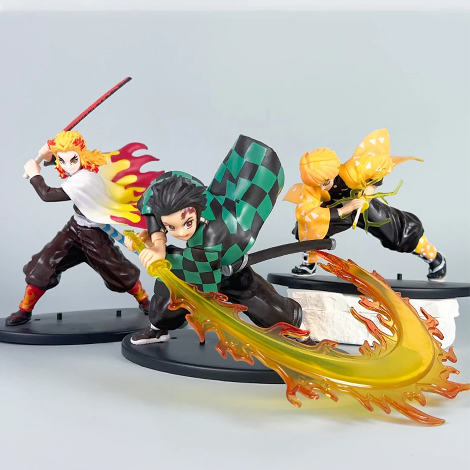 Anime Action Figure Demon Slayer Tanjirou Agatsuma Zenitsu Kyoujurou Anime PVC Model Figure gift collection Toy Kid Toy
