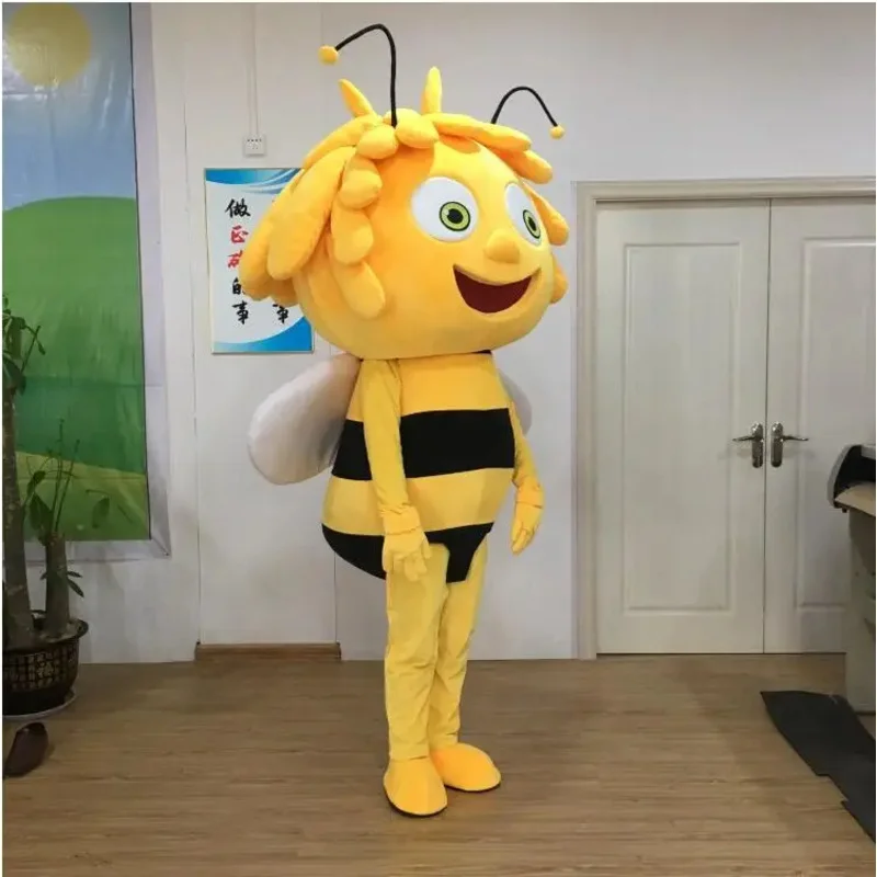 2024 New Character Maya Bee Mascot Costume Adult Cartoon Character Outfit Suit World Exposition Department Store