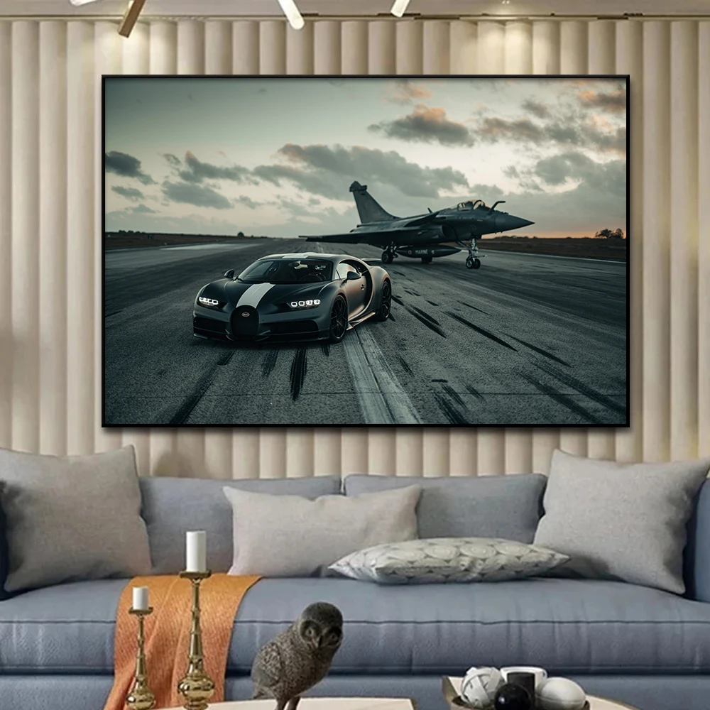 Luxury Supercar Marine Jet Poster Modern Wall Art Canvas Painting Print Living Room Bedroom Home Office Decor Picture Cuadros