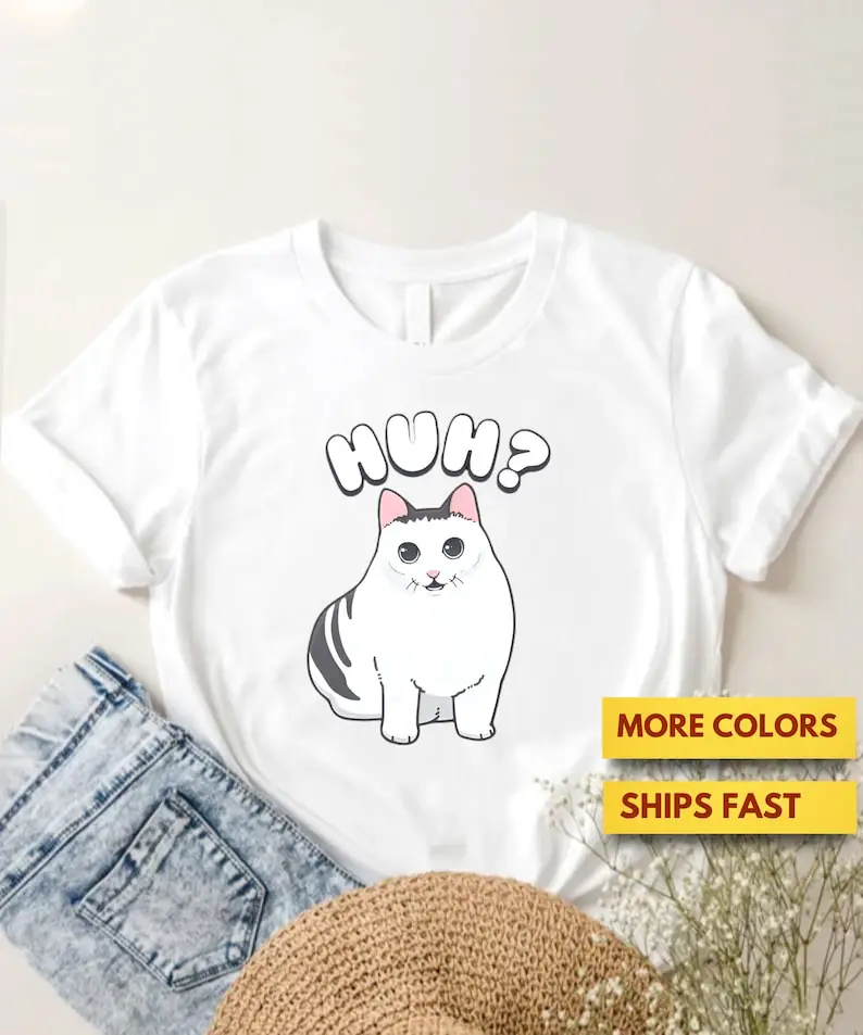 هوه القط ميمي تي شيرت بن مكتنزة القط قميص تشونك القط قميص مضحك القط ميمي قسط تي شيرت #3