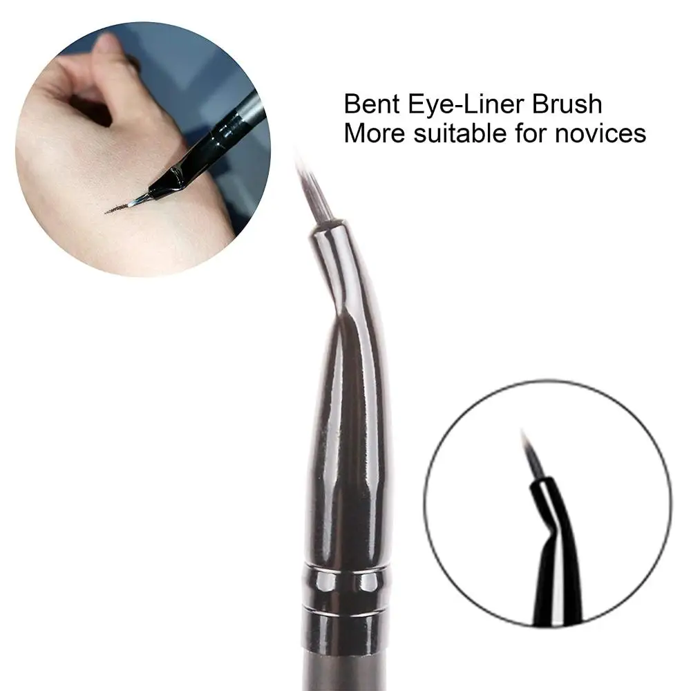 1/2/4 Stück dünner, ultrafeiner, kleiner, abgewinkelter, professioneller, weicher Augenbrauen-Eyeliner-Pinsel, Augenbrauen-Konturpinsel