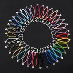 50Pcs Handwoven Braided PU Leather Woven Rope Keychain Men Women Quality DIY Key Chains Bag Car Key Ring Couple Jewelry Trinket