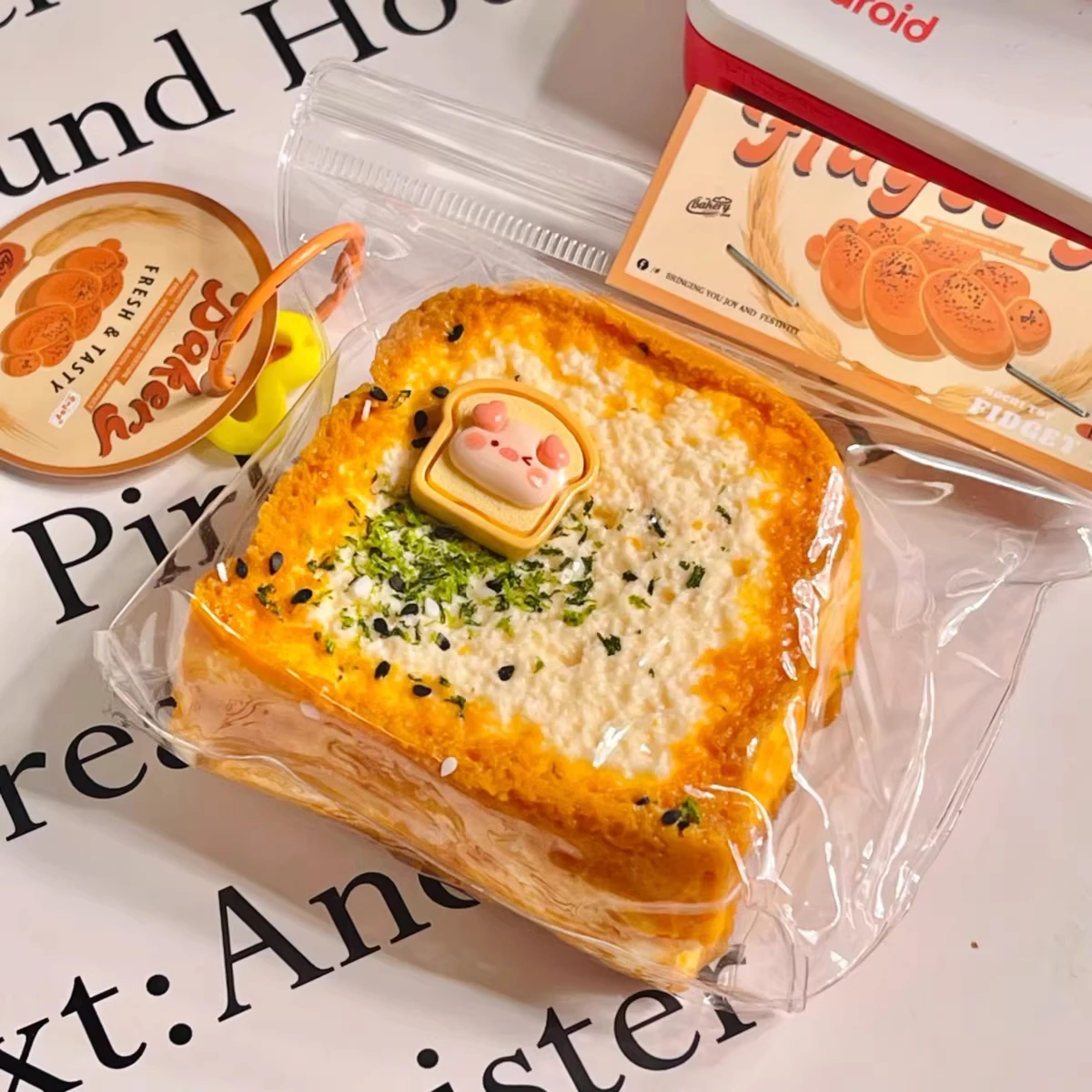 Siliconen Toast Squishy Stress Relief Speelgoed Romige Taart Antistress Zintuiglijke Fidget Speelgoed Kerstcadeaus Voor Kinderen Volwassenen