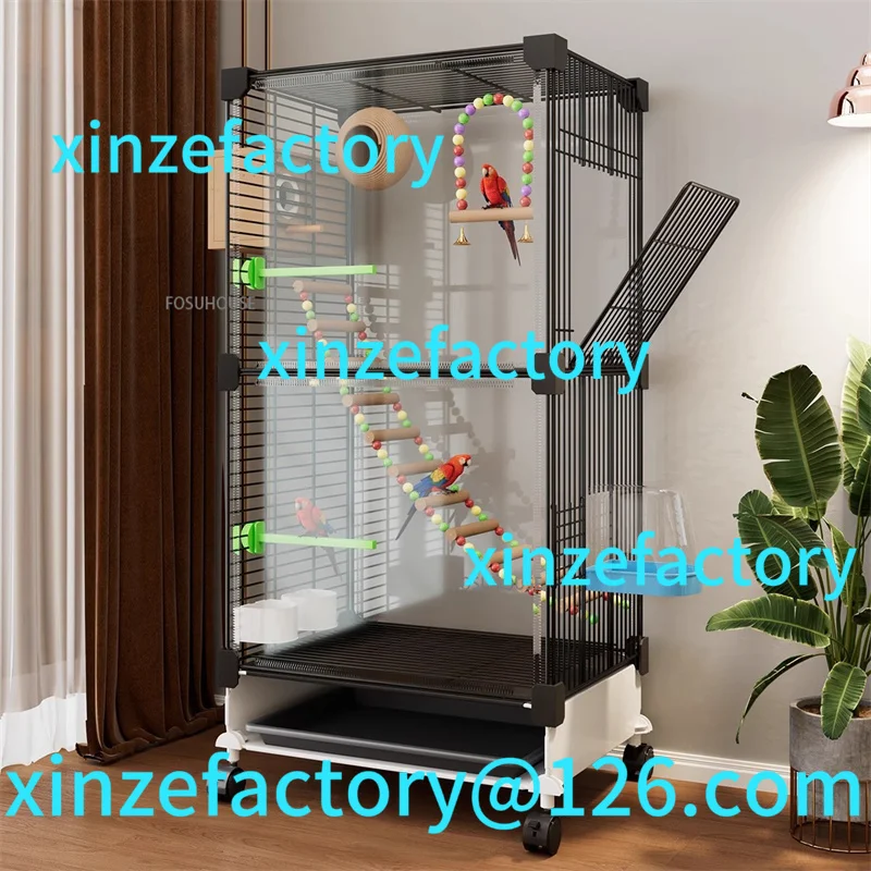 

Customizable Transparent Bird Large Parrot Cage Household Pigeon Starling