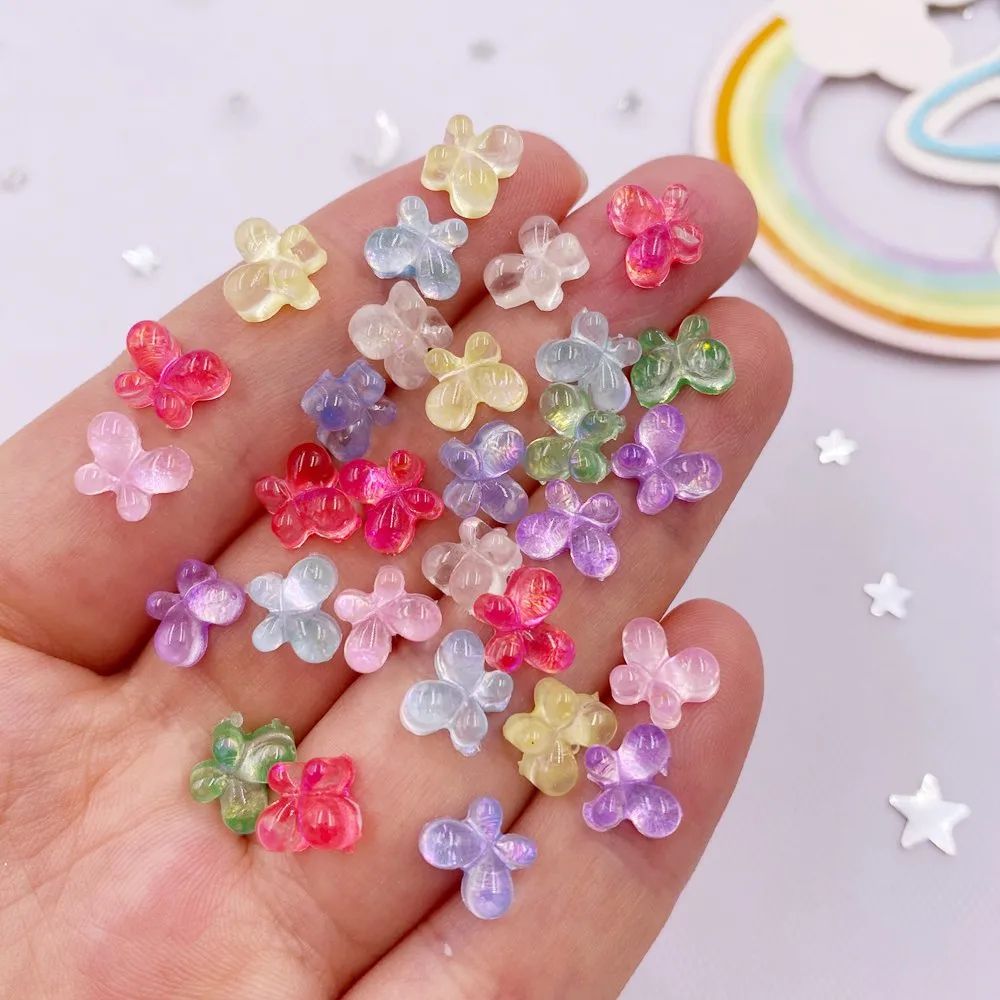 

50 шт., милые красочные 7x9 мм, кристаллы, бабочки, драгоценные камни, плоская задняя часть, стразы, аппликация, сделай сам, свадебный альбом для скрапбукинга для ногтей, ремесло SL701