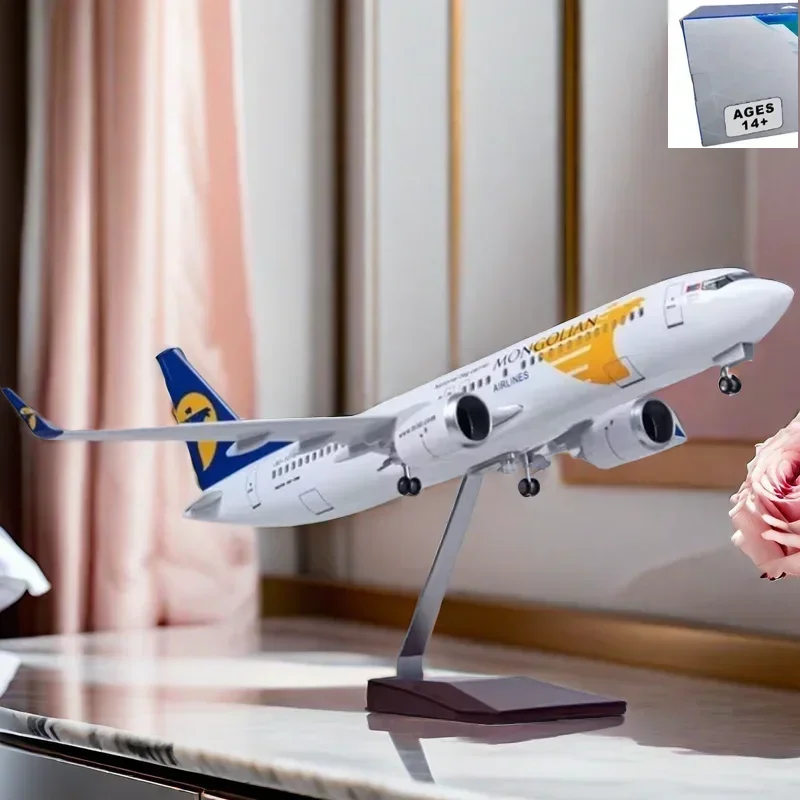 

New 47CM 1/85 Scale Airplane 737MAX B737 MAX Aircraft Air China Airline W Light and Wheel Diecast Plastic Resin Plane Model Toy